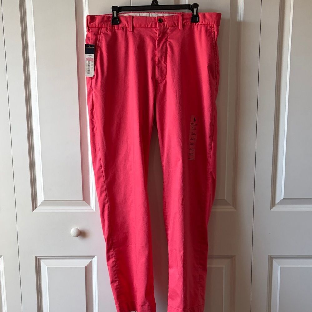 Polo Golf Men's Size 32 x 34 Classic Fit Chinos Coral Glow New with Tags